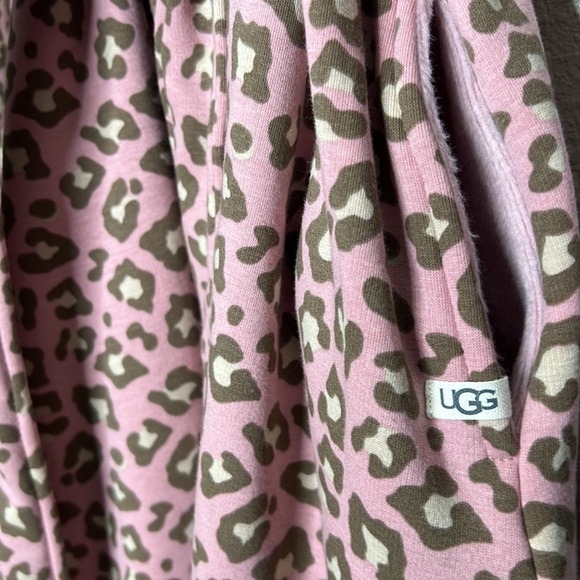 UGG Duffield II Double Knit Fleece Luxurious Pink Heather Robe - Picture 13 of 16